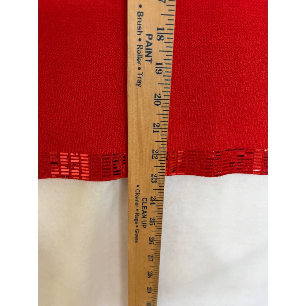 Vintage St John Evening Red Sequin Knit Skirt Suit Set Size 12 Made in USA - Picture 7 of 16